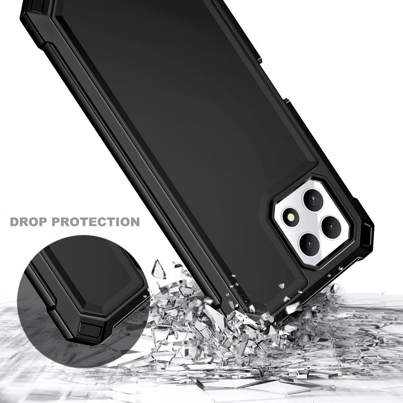 NZND حافظة هاتف مصممة لـ T-Mobile REVVL 7 (REVVL 7 5G)، سوداء | مع واقي شاشة، حماية كاملة ضد الصدمات، غلاف مقاوم للصدمات، غطاء واقي من الصدمات - Image 5
